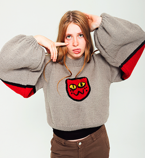 В’язаний укорочений светр «Red Cat»